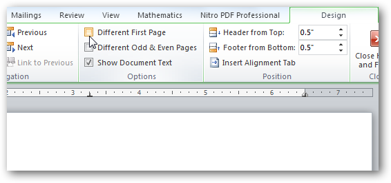 Microsoft Office For Mac 2011 Header Different First Page